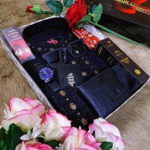 ▪️ম্যান্স লাক্সারি পাঞ্জাবি গিফট কম্বো🥀 - M