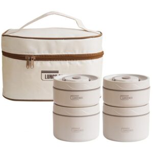4Pcs Stainless steel Lunch box with bag