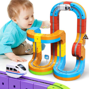 🚂 89 pcs Magic Cube Track Set with 1 Electric Car